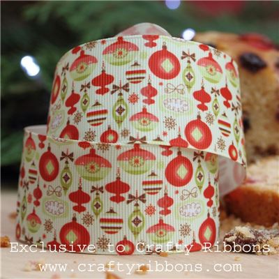 Christmas Charm Ribbon - Baubles